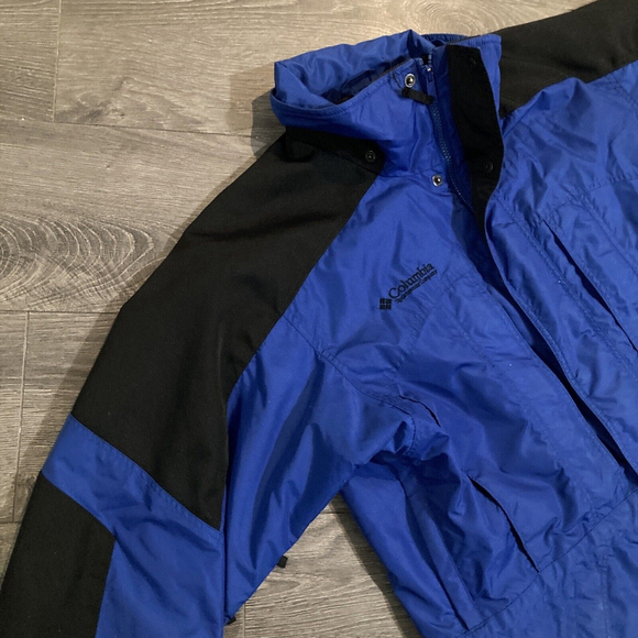 Vintage Columbia Double Whammy Men’s Ski/Snowboard Jacket S in Blue Black Retro! - Picture 3 of 14